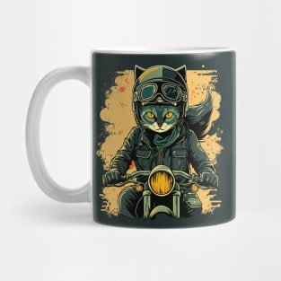 Racer cat Mug